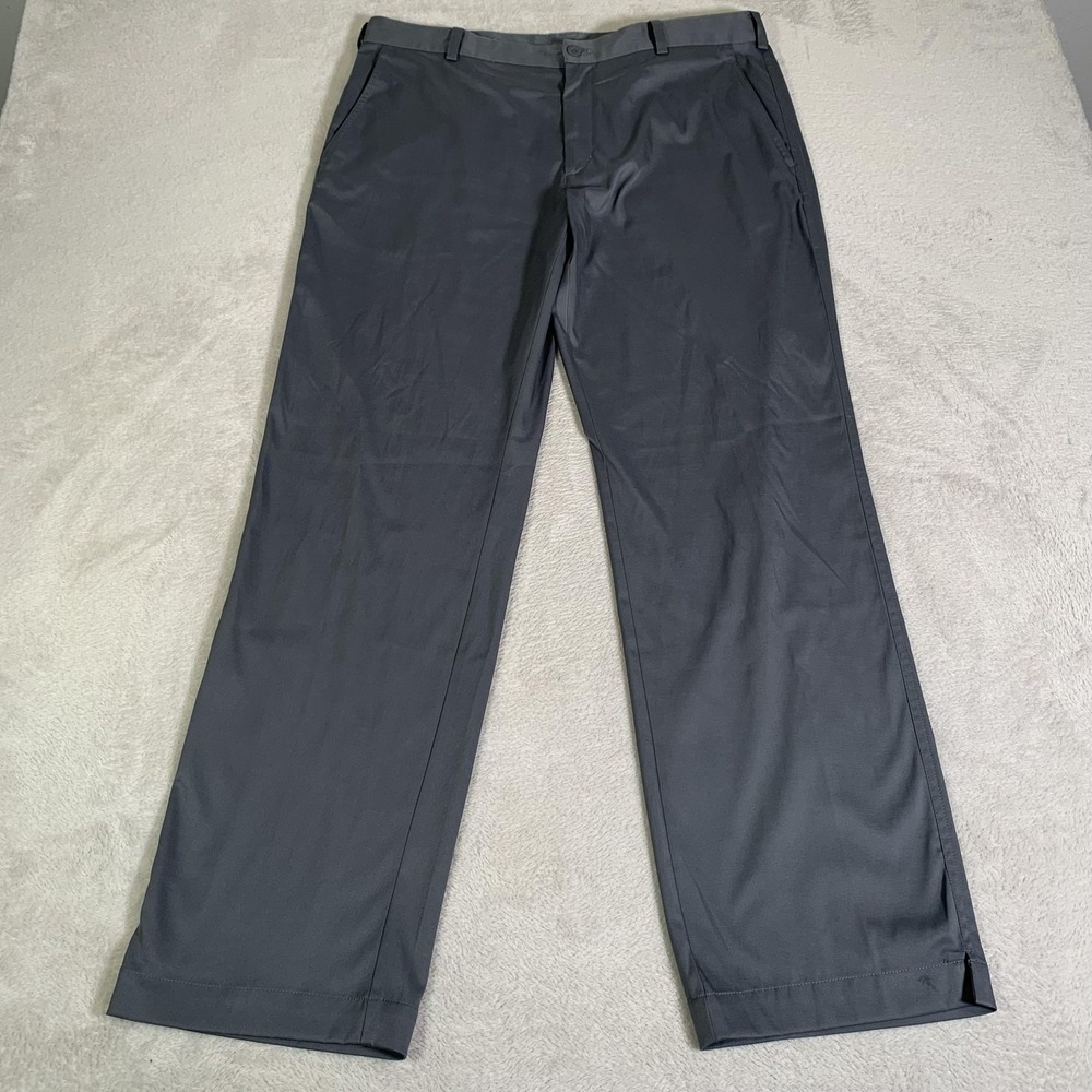 Nike‎ Golf Dri-FIT Pants Mens 36x32 Gray Stretch Performance Khakis Straight Leg